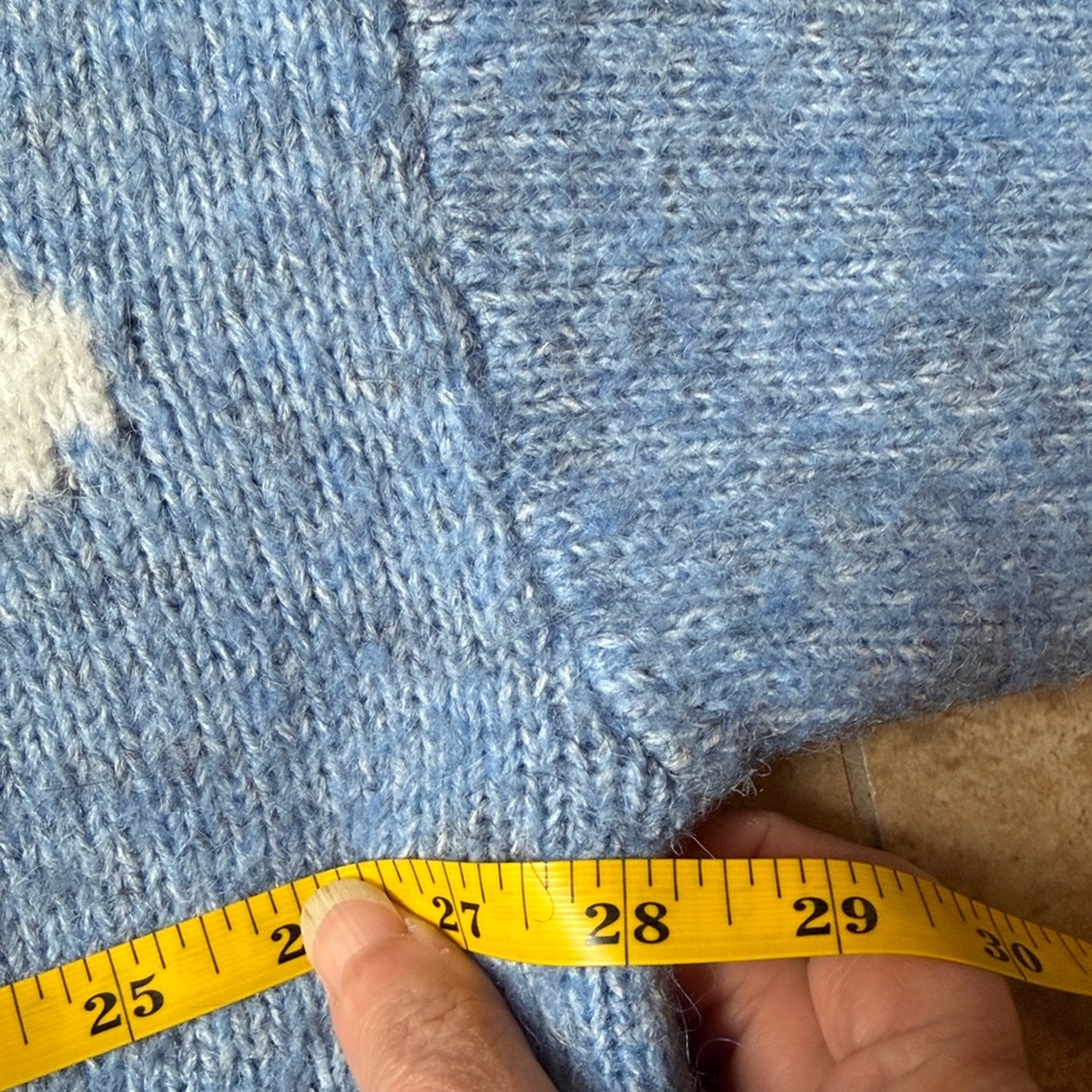 Anthropologie Little Lies Cassie Cloud Sweater Blue Gray Marled Crewneck RARE - Picture 7 of 16